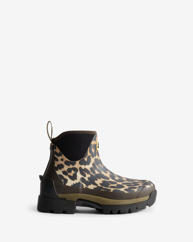 Women's GANNI X Hunter Balmoral Ankle Boot Leopard Print/Black