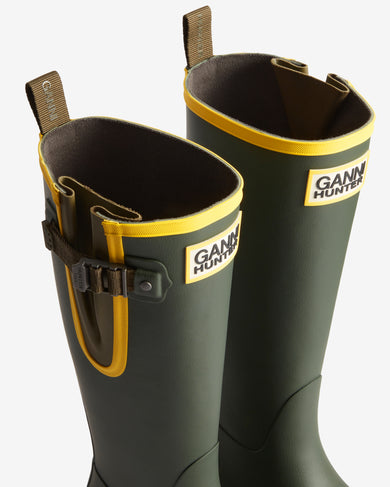 Unisex Ganni X Hunter Downpour Adjustable Dark Olive/Black