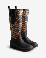 Unisex GANNI x Hunter Downpour Tall Adjustable Wellington Boot Leopard/Black