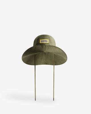Unisex GANNI x Hunter Waterproof Bucket Hat Green