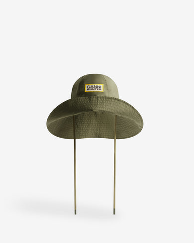 Unisex GANNI x Hunter Waterproof Bucket Hat Green