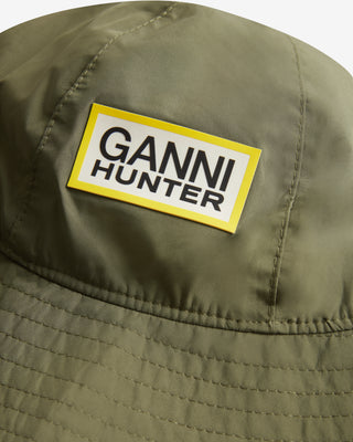Unisex GANNI x Hunter Waterproof Bucket Hat Green