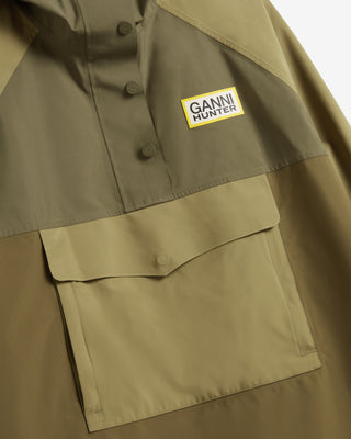 Unisex GANNI x Hunter Waterproof Poncho Green