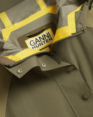 Unisex GANNI x Hunter Waterproof Poncho Green