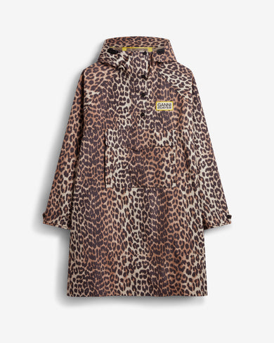 Unisex GANNI x Hunter Waterproof Poncho Leopard
