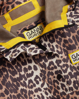 Unisex GANNI x Hunter Waterproof Poncho Leopard