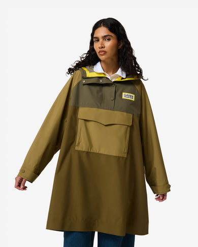 Unisex GANNI x Hunter Waterproof Poncho Green