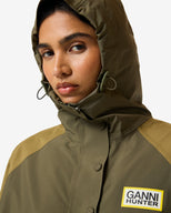 Unisex GANNI x Hunter Waterproof Poncho Green
