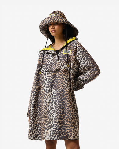 Unisex GANNI x Hunter Waterproof Poncho Leopard