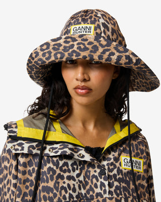 Unisex GANNI x Hunter Waterproof Poncho Leopard