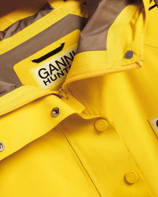 Unisex GANNI x Hunter Waterproof Poncho Lemon
