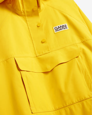 Unisex GANNI x Hunter Waterproof Poncho Lemon