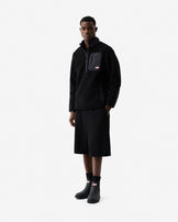 Men's Athol Half Zip Borg Fleece Jacket Black