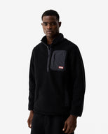 Men's Athol Half Zip Borg Fleece Jacket Black