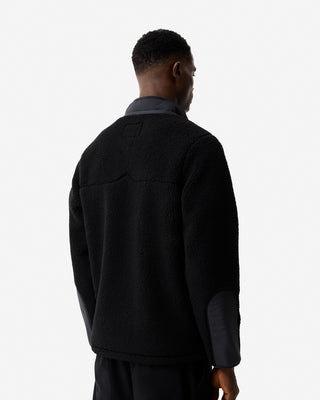 Men's Athol Half Zip Borg Fleece Jacket Black