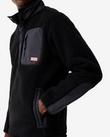 Men's Athol Half Zip Borg Fleece Jacket Black