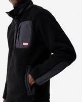 Men's Athol Half Zip Borg Fleece Jacket Black