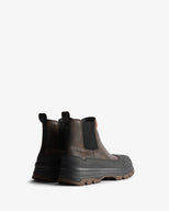 Mens Chelsea Duck Boot Distressed Black/Chocolate Brown