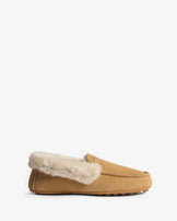 Women's Moccasin Slipper Sherpa Collar Natural