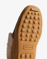 Women's Moccasin Slipper Sherpa Collar Natural