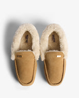 Women's Moccasin Slipper Sherpa Collar Natural
