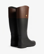 Women's Refined Gold Trim Riding Boot Black/Brown Bolt
