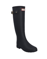 Women's Refined Gold Trim Tall Boot Black