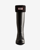 6 Stitch Cable Tall Boot Sock Black