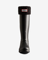 6 Stitch Cable Tall Boot Sock Black