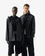 Unisex Downpour Izzy Pu Hooded Jacket Black