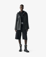 Unisex Downpour Izzy Pu Hooded Jacket Black