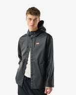 Unisex Downpour Izzy Pu Hooded Jacket Black