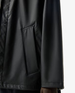 Unisex Downpour Izzy Pu Hooded Jacket Black