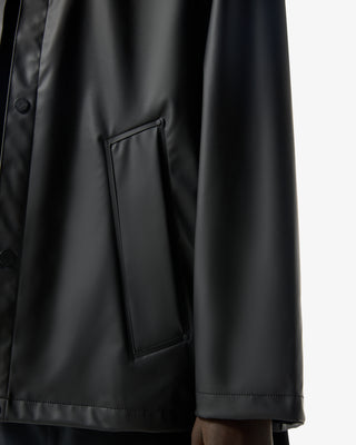 Unisex Downpour Izzy Pu Hooded Jacket Black