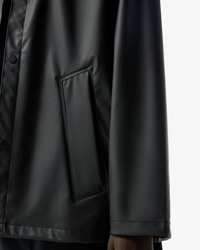 Unisex Downpour Izzy Pu Hooded Jacket Black