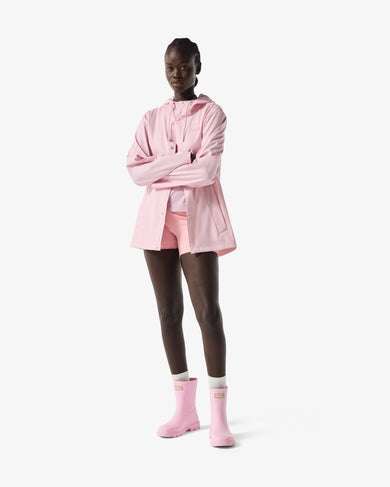 Unisex Downpour Izzy Pu Hooded Jacket Parfait Pink