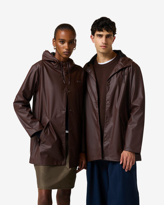 Unisex Downpour Jo PU Raincoat Chocolate Brown