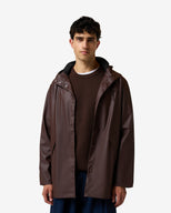 Unisex Downpour Jo PU Raincoat Chocolate Brown