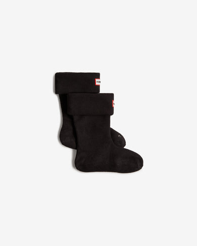 Kids Fleece Boot Sock Black