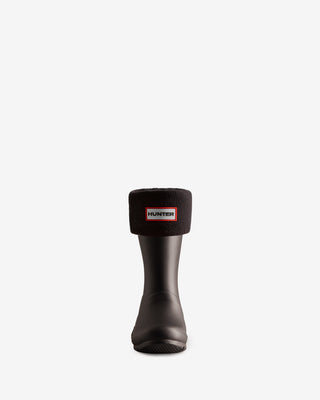 Kids Fleece Boot Sock Black