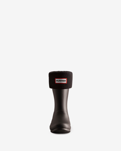 Kids Fleece Boot Sock Black