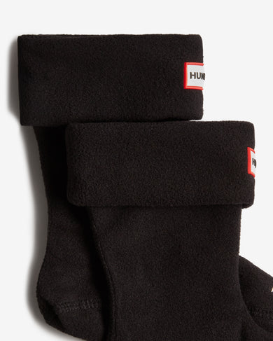 Kids Fleece Boot Sock Black