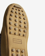 Men's Moccassin Slipper Tartan Collar Natural