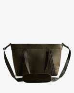 Nylon Midi Topclip Tote Dark Olive