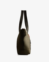Nylon Midi Topclip Tote Dark Olive