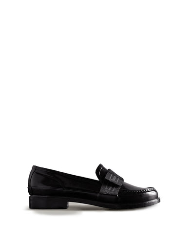 Women's Refined Bow Gloss Penny Loafer Black