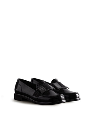 Women's Refined Bow Gloss Penny Loafer Black