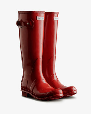 Womens Original Tall Gloss Boot Military Red