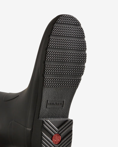 Women's Refined Gold Trim Tall Boot Black