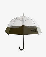 Transparent Moustache Bubble Umbrella Dark Olive